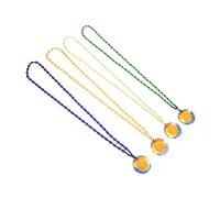 Holibanna 4pièces Collier Amulette Bouddhiste Pendentif Perles De Verre Design Classique Décoratif Croyants Religieux