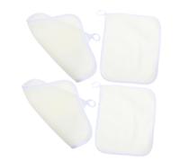 Holibanna 4pièces Lingettes Exfoliantes Double Face Pour Corps Visage Serviettes De Douche Pour Hommes Et Femmes Beige Lot