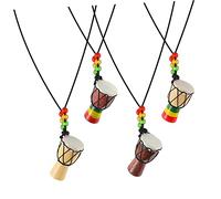 Holibanna 4pièces Pendentif De Collier Design De Tambour Africain Accessoire Chic Pour Et Souvenirs De Voyage