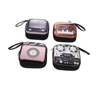 Holibanna 4pièces Sac à Monnaie Rétro Multifonctionnel Mini Porte-Monnaie Créatif Télévision Radio Projecteur Piano Électronique
