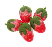 Holibanna 5 Pièces Accessoires Fraise En Feutrine Fraises En Feutre Décoration Feutre Bricolage Fraise Stickers Pince à Cheveux Breloque Fruits Feutre De Fraise Porte-clés Fraise