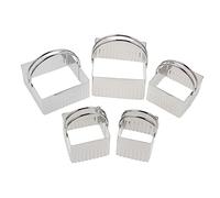 Holibanna 5 pièces Anneaux à Mousse Carrés avec Manche Emporte Carrés pour Biscuits et Fondants Moules Pâtisserie et