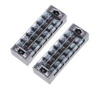Holibanna 5 pièces Bornier à Vis Double Rangée Borne Connexion Électrique Isolée avec Bande Barrière pour Machines Appareils Ménagers Équipements Automatiques