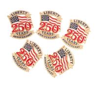 Holibanna 5 Pièces Broche Drapeau Américain Alliage Épingle Patriotique pour Costumes Pulls Chapeaux Célébrations Anniversaire Indépendance Usa