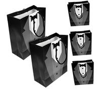 Holibanna 5 pièces Cadeau Papier Noir Chic Pochette Pratique pour Mariage Fête Anniversaire à Friandises et Portable pour et