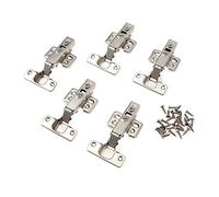 Holibanna 5 pièces Charnières Acier Inoxydable Épaisseur Lot de Charnières Hydrauliques Lourdes avec Vis pour Portes Armoires de Cuisine Montage Encastré et