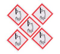 Holibanna 5 Pièces Étiquettes Autocollantes Sécurité Corrosif Autoadhésives pour Produits Dangereux Conformes Normes Internationales Signalisation Avertissement pour Matériaux Dangereux