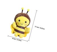 Holibanna 5 pièces Porte-clés Abeille Peluche Douce Pendentifs Peluche Mignons pour Sac à Dos Accèssoires de Sac Polyvalents et