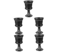 Holibanna 5 Pièces Vase en Fer Forgé Rétro Vase en Plein Air Grand Centres De Table De Mariage Fleur Rustique Décorations Maison De Campagne Seau Français Planteur Décoratif Pot Le Fer Black