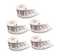 Holibanna 5 Rouleaux tissu pour piano tissu pour touches de piano serviettes à touches de piano clavier serviette papier Joyeux anniversaire Novelet Papier de toilette papier de soie drôle