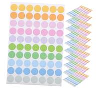 Holibanna 50 feuilles Lot de Étiquettes Autocollantes Rondes Couleurs Assorties Pastilles Adhésives Codage Couleur Étiquettes Pois Auto-adhésives pour Organisation Maison Bureau École