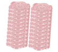 Holibanna 50 pièces Autocollants de Sceau de Cire Adhésifs Coeur Étiquettes de Cachet Cire Autocollantes pour Enveloppes Cadeaux Invitations DIY