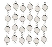 Holibanna 50 pièces Base Acier Inoxydable pour Fabrication de Bijoux DIY Accessoires Pendentif Élégant pour Colliers Bracelets et Décoration