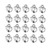 Holibanna 50 pièces Breloques Alliage Forme Cœur pour Bracelet et Boucles Doreilles DIY Pendentifs Métalliques Durables Ancien Accessoires Créatifs pour Bijoux Personnalisés