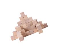 Holibanna 50 pièces Cubes Naturel Blocs Carrés Précis pour Bricolage Matériaux de Construction DIY Cubes Artisanaux pour Décoration et Jeux de Construction Garçon Fille