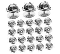 Holibanna 50 pièces Épingles à Cravate Argentées avec Fermoir Attaches de Remplacement pour Pins Porte Épingles Sécurisés pour Artisanat et Bijoux
