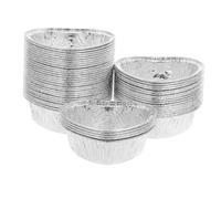 Holibanna 50 pièces Heart Shaped Foil Baking Cups For Mini Pies And Desserts Disposable Aluminum Tart Tins For Bbq Picnic Wedding Party Lightweight And Easy Cleanup