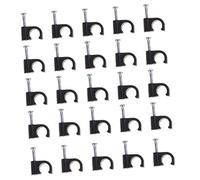 Holibanna 500 Pièces Carte De Fil -câbles Agrafe Clips De Gestion Des Câbles Corde Acier Poignée Cable Electrique Clips De Cordon Fixation De Câble Domestique Noir Plastique