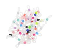 Holibanna 50Pièces Connecteurs Antidérapants Caoutchouc pour Chaînes de Lunettes Lot de Accessoire Pratique pour Lunettes de Soleil et Masques