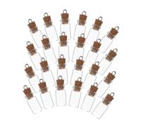Holibanna 50pièces Mini Bouteille à Souhaits Verre avec Bouchon Lot de Mini Bouteilles pour Messages Mariages Et DIY