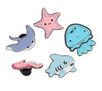 Holibanna 5pcs Épingles Fantaisie en Alliage à Dessin Animé Animaux Marins, Épingles Décoratives Multi-usages pour Chapeaux de Noël, Style Chic et Adorable