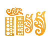 Holibanna 5pcs Règle de Coffrage D'intérieur en Plastique Robuste Modèles de Dessin Géométriques pour Architecture et Usage Individuel, Outil de Mesure Précis