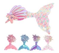 Holibanna 5pièces Barrettes à Cheveux Sirènes Scintillantes Pinces Pour Filles Accessoire De Coiffure Pour Fêtes Sirènes Et Usage Quotidien