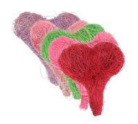 Holibanna 5pièces Boule De Rotin Décorations Forme De Cœur Ornements De Boîte Cadeau Accessoires De Bricolage pour Étui à Fleurs Décorations