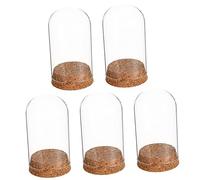 Holibanna 5pièces Cloche Verre pour Micro-Paysage Verre pour Fleurs Immortelles Lot de Couvercles Transparent