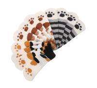 Holibanna 6 Paires Chaussettes épaisses en polaire pour femme mi-mollet chaudes pour hiver motif pattes de chat mignon lot pour intérieur et cadeaux hiver