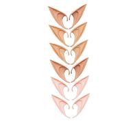 Holibanna 6 Paires Oreilles D'elfe Décor Remplaçable Accessoire De Cosplay Décoratif Accessoire De Cosplay Résistant à L'usure Fausses Oreilles Décor Amovible Décor Décoratif Émulsion