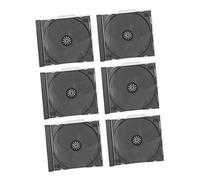 Holibanna 6 Pièces Boîtier De Disque CD Couverture De Coquille De Rangement De Disque Cas D'album Boite à Bijoux Étui Transparent Mince Boîte De Portefeuille Vide Plastique À Clapet