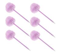 Holibanna 6 Pièces Lot de Stylos à Bille Pompon Doux Kawaii avec Tête Pelucheuse Fournitures Scolaires Décoratives pour Anniversaire et Rentrée Stylos Fuzzy Confortables et Originaux
