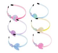 Holibanna 6 pièces Set de Bandeaux Cœur Garçon Fille Accessoires Cheveux Dégradés Colorés Tête Confortable pour Fêtes et Usage