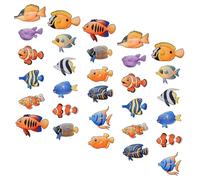 Holibanna 60 Pièces Découpes Poissons Tropicaux Papier Diy Décorations Murales Délicates pour Salle de Classe Bricolage Créatif pour Fêtes et Denfants