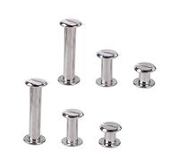 Holibanna 60 pièces Kit de Visserie de Acier Inoxydable pour Reliure de Vis à Tête Plate Nickel Tiges Facile à Installer et Réutilisable