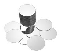Holibanna 60 Pièces petit miroir rond autocollants miroir décoration circulaire cercle autour carreaux de verre pour l'artisanat de la mosaïque petits s adhésif Acrylique Silver
