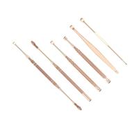 Holibanna 6pièces Curette à Cire Acier Inoxydable -oreille Cuillère à Oreille Outil De Nettoyage Élimination Du Cérumen Sécurité Et