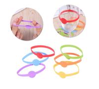Holibanna 6Pièces Drink Marker Bands For Glasses Cups Bottles Reusable Identifiers For Wine Beer Cocktail Parties