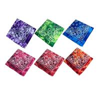 Holibanna 6pièces Écharpes Carrées Coton Foulards Hiphop Colorés Avec Motif Paisley Pour Danse Et Mode Plein Air Accessoires Unisexes Confortables