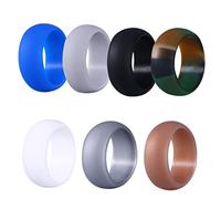 Holibanna 7Pièces Anneaux Silicone Pour Hommes De Caoutchouc Camouflage Noir Et Style Pour Jours