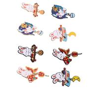 Holibanna 8 Pièces Brooch Pin Cartoon Animal Lapel Pin Zinc Alloy Enamel Bunny Badge For Bags Jackets And Backpacks Fashion Accessories Gift For Women