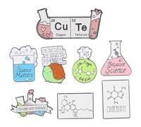 Holibanna 8 Pièces Épingles Émail Scientifiques De Recherche Broches Décoratives Pour Vêtements Et Équipements Lot