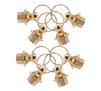 Holibanna 8 Pièces Support de téléphone Poulpe en Laiton Manchon d'oignon en cuivre Inserts filetés pour Le métal Insert fileté Bois kit de vis pour Trou de Poche Golden