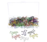 Holibanna 80 Trombones en Métal Colorés de Petit Cheval, Design Mignon et Chic, Multifonctionnels et Résistants, pour Bureau et Documents