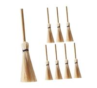 Holibanna 8pièces Balai Paille Miniature Accessoires pour Maison De Poupée Halloween Fournitures Miniature Décorations De Maison De Poupée Halloween Mini Balais pour De