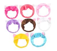 Holibanna 8pièces Bandeau Pour Femme Et Fille Avec Oreilles De Chat Lot De Couleurs Bleu Rose Rouge Pastèque Café Rose Jaune Blanc De Chaque