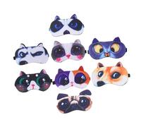 Holibanna 8pièces Masques De Sommeil Pour Garçon Fille Chats Et Chiens Confortables Bande-œillets Pour Voyage Maison Fête Jeu Aveugle