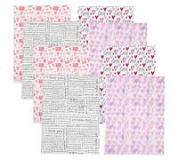 Holibanna 8pièces Papier Pour Saint-valentin Et Rose Motif Cœur Pour De Décoration Artistique Loisirs De Fleurs