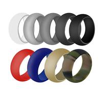 Holibanna 9pièces Anneaux Silicone Unisexes Bagues Rondes Pour Couples Aléatoires Anneaux De Remplacement Pour Activités Et Sports